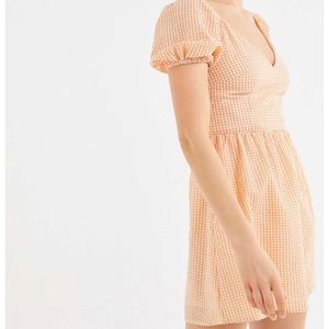 Urban Outfitters Gingham Seersucker Mini Dress